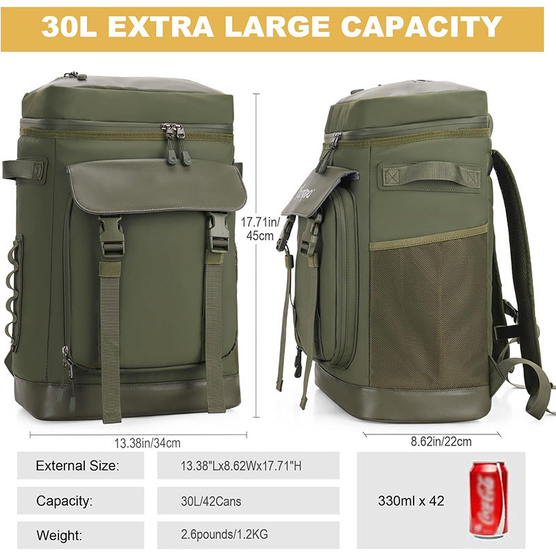 Insulated cooler backpack with side mesh pockets Kalsten