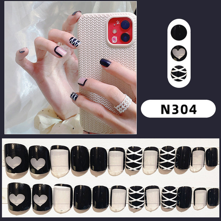 Floral Pattern Press-On Nail Set