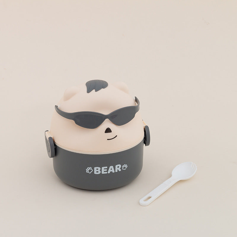 Cute Bear-Themed Portable Snack Container