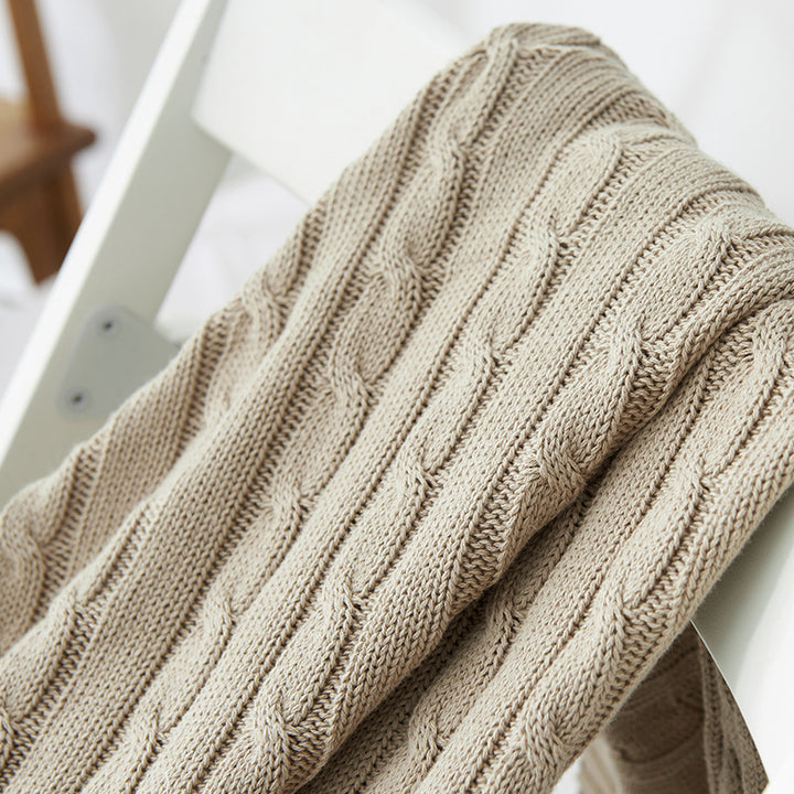 Cable Knit Throw Blanket