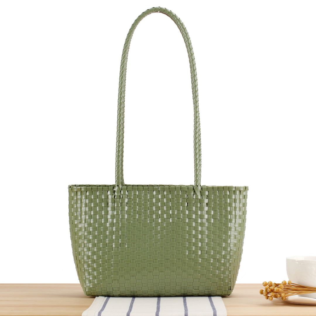 Handbag with Braided Design and Long Shoulder Straps Kalsten