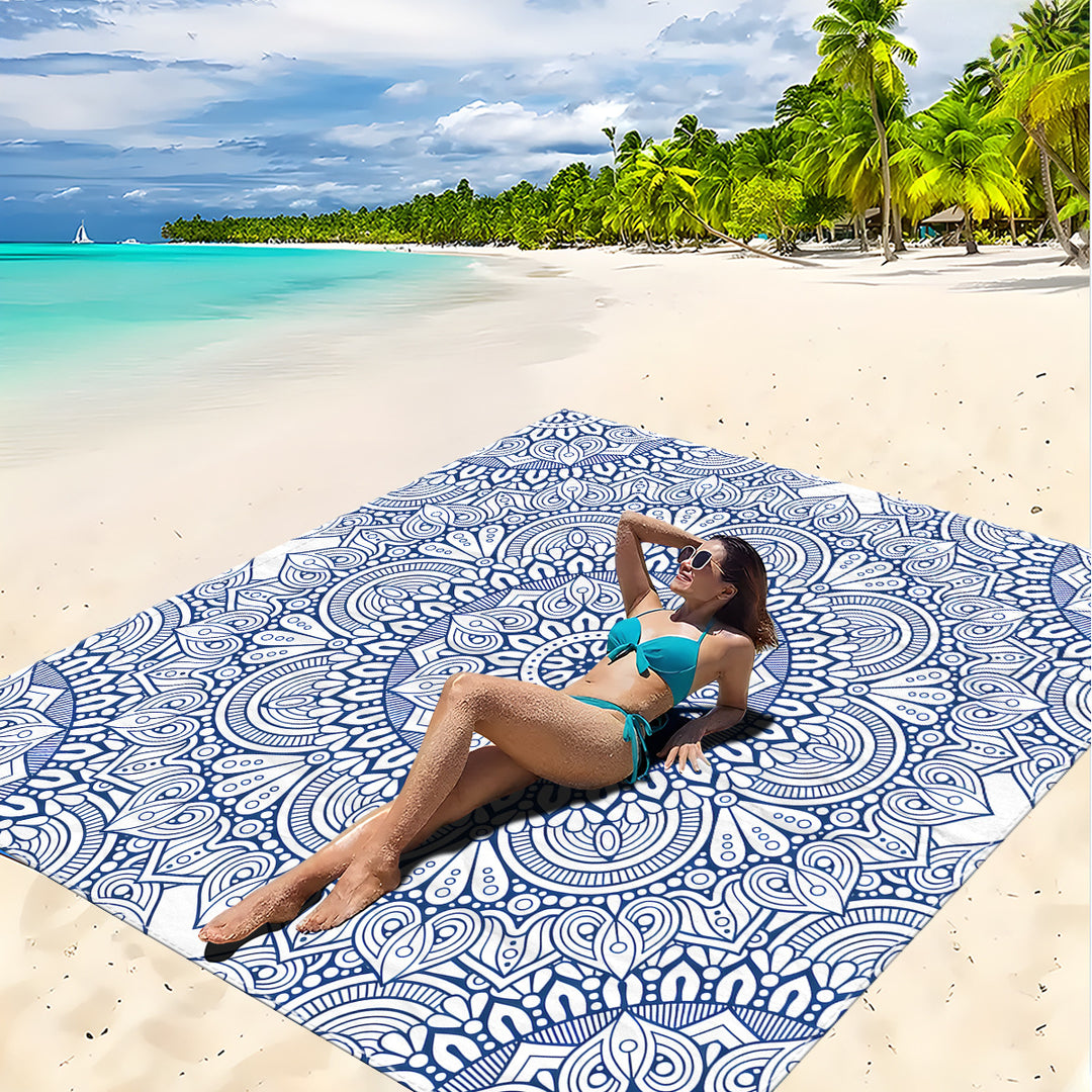 Mandala Design Beach Mat Kalsten