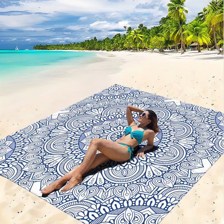 Mandala Design Beach Mat Kalsten