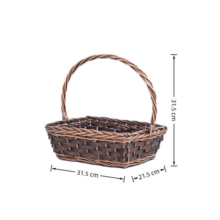 Handcrafted Woven Storage Basket with Carrying Handle Kalsten