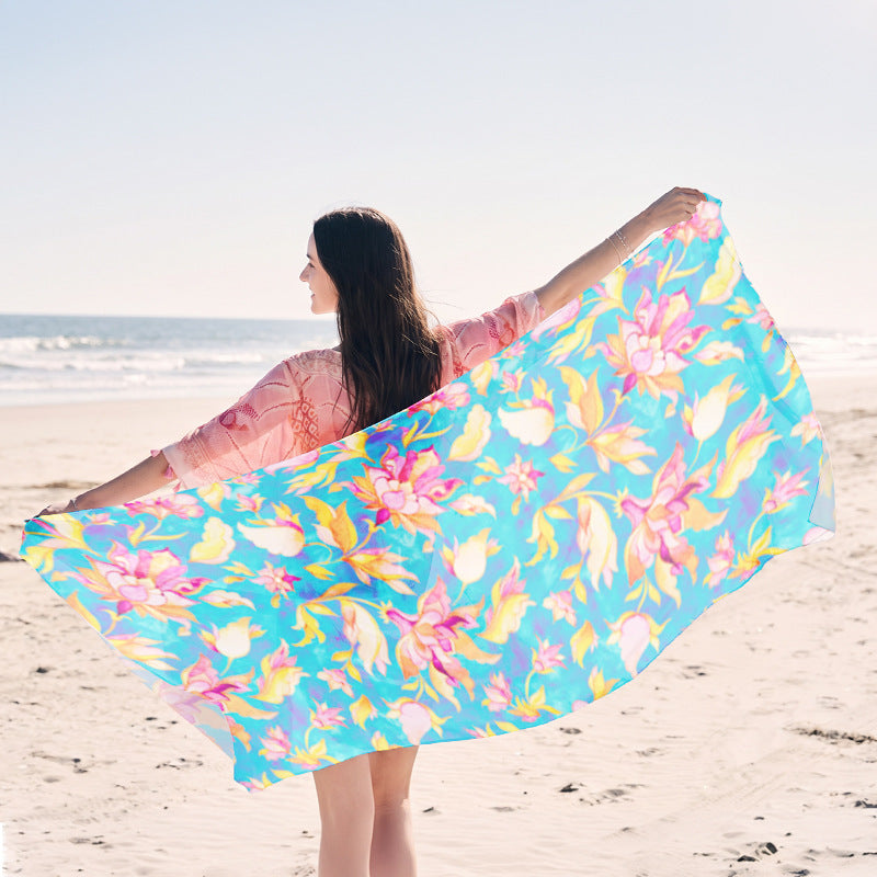 Light beach towel with creative jellyfish motif Kalsten
