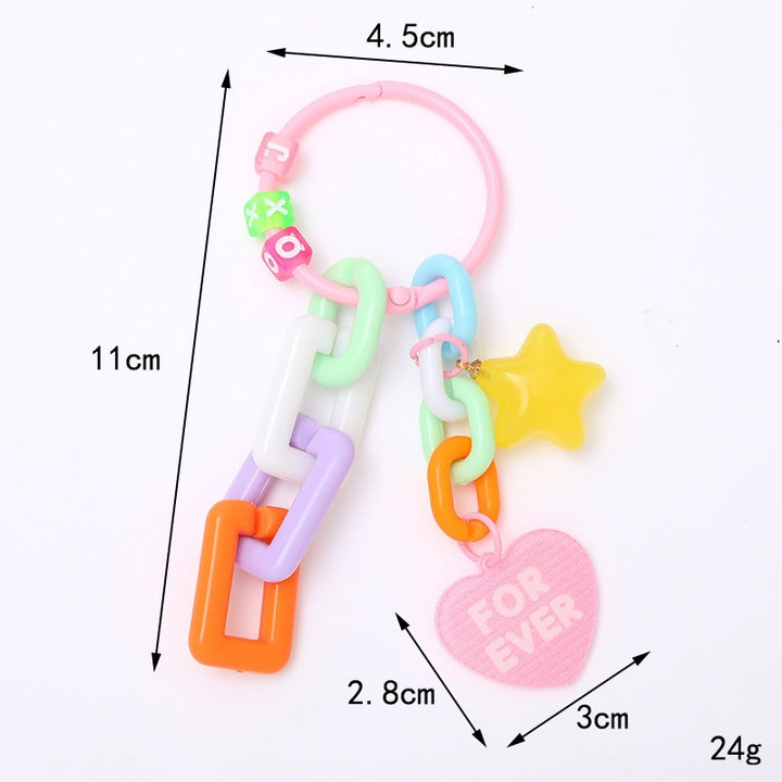 Playful keychain with colorful plastic chains Kalsten
