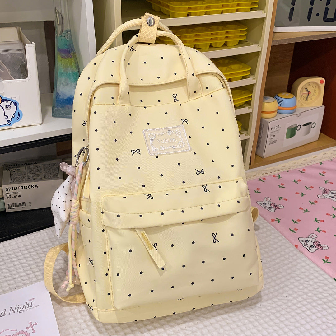 Stylish Dot-Printed Backpack Kalsten