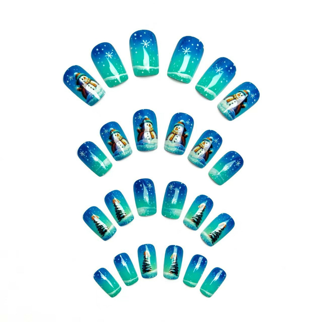 Creative Winter Art Nails with Festive Snowman Design Kalsten