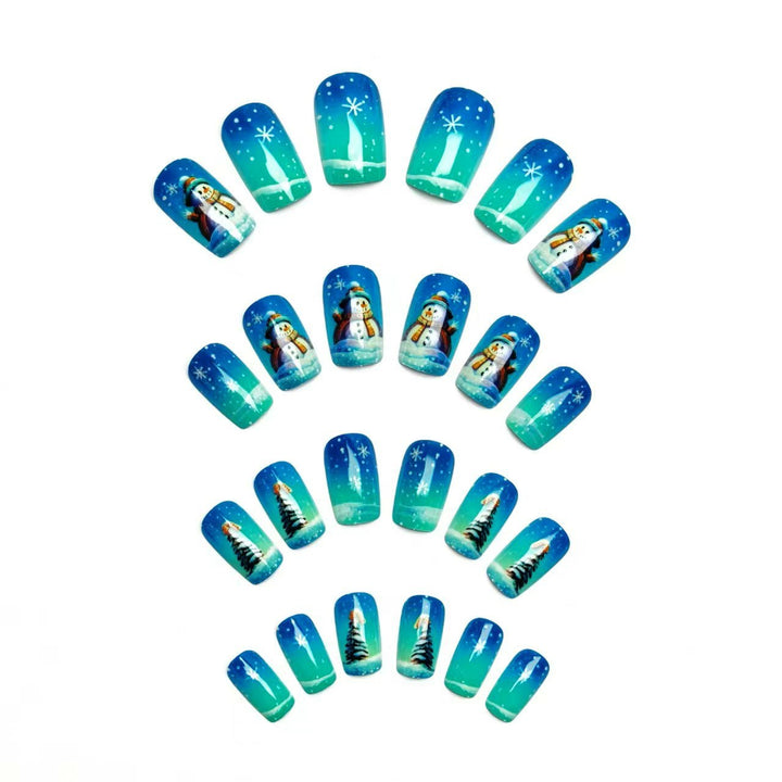 Creative Winter Art Nails with Festive Snowman Design Kalsten