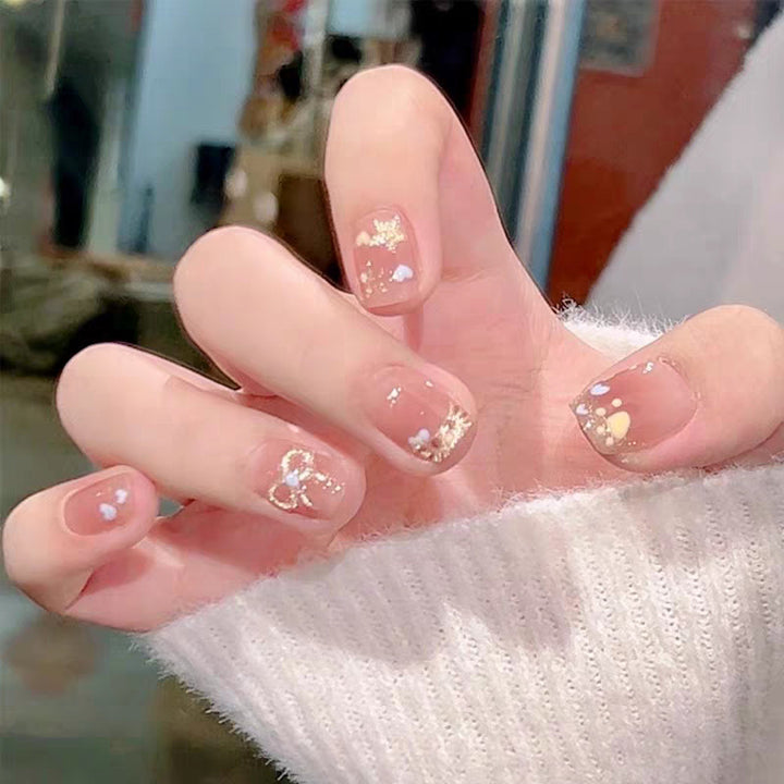 Artistic Almond-Shaped Press-On Nails with Floral Design Kalsten