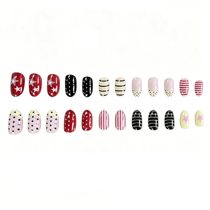 Artistic Multi-Pattern Nail Art Kalsten