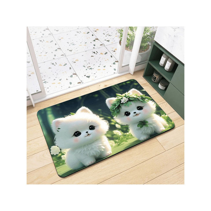 Adorable Pomeranian-Themed Bath Rug Kalsten