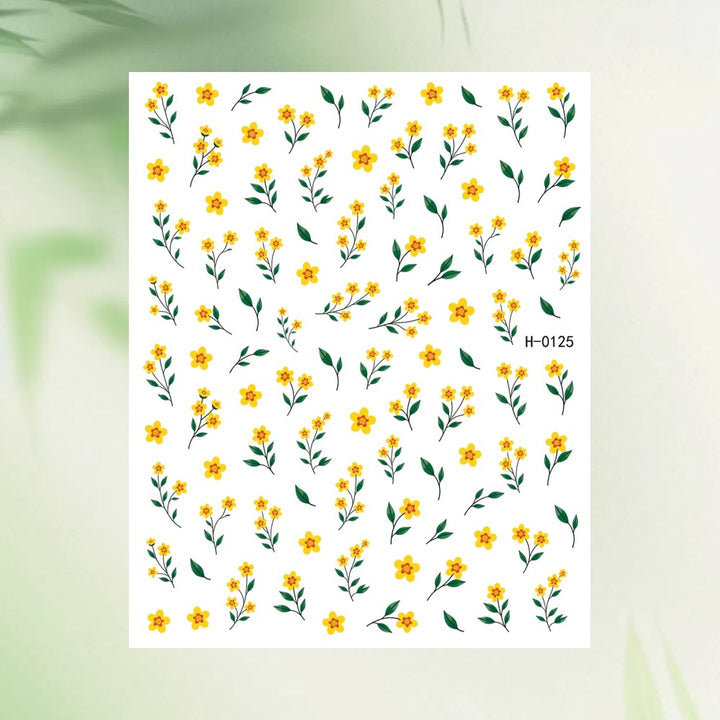 Floral Nail Art Sticker Sheet