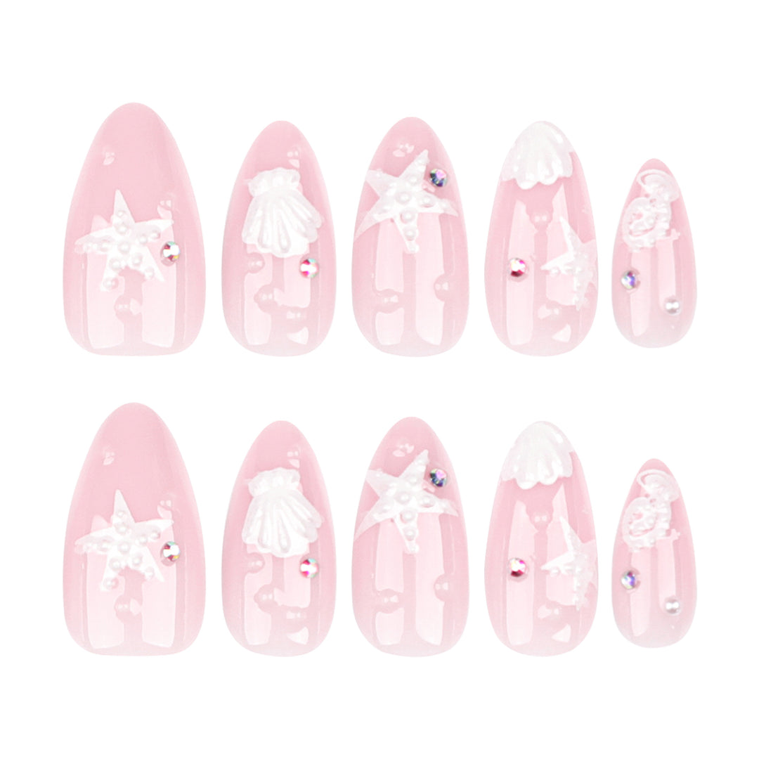 Artistic nail designs with shell and star motif Kalsten