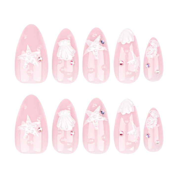 Artistic nail designs with shell and star motif Kalsten
