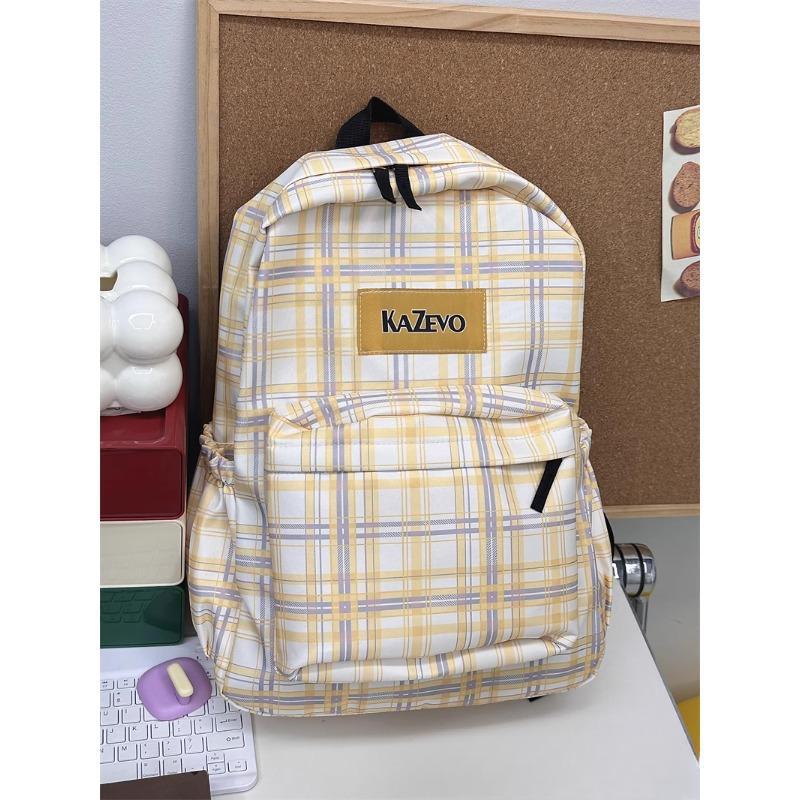 Stylish Plaid Patterned Laptop Backpack Kalsten