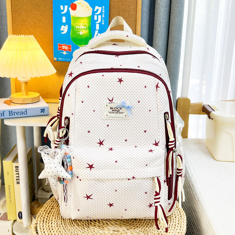 Stylish Star-Embellished Multi-Functional Backpack Kalsten