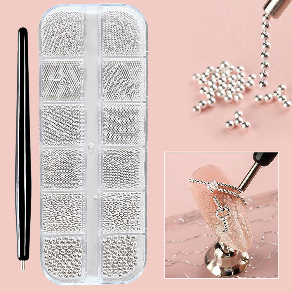 Decorative Nail Art Beads Set