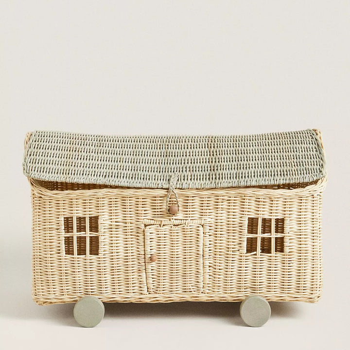 Handcrafted storage basket in house design Kalsten