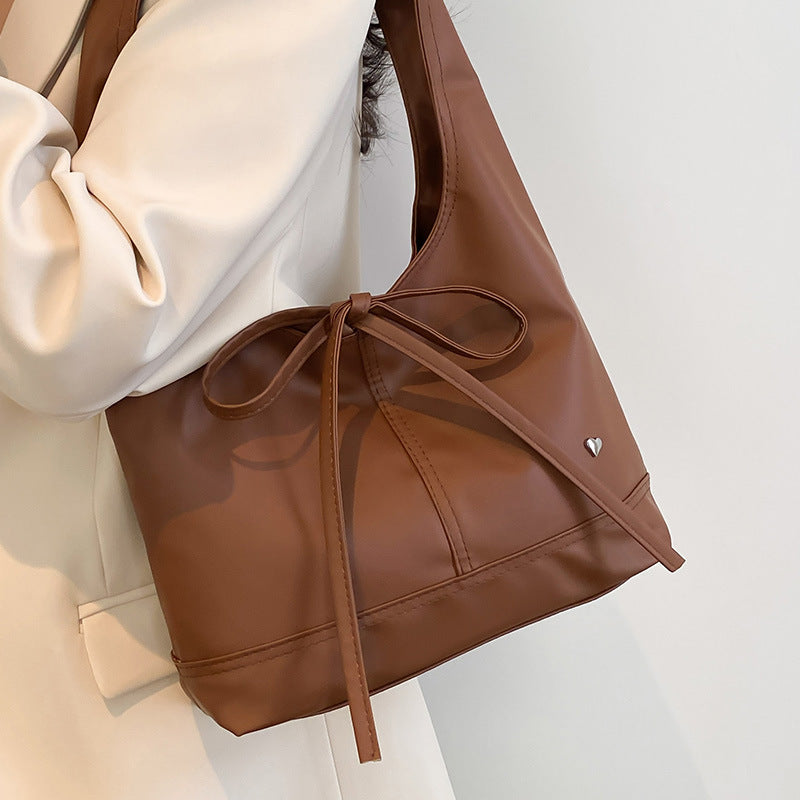 Bow-Detail Slouchy Hobo Bag