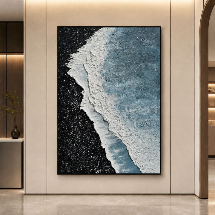 Coastal Wave Textured Canvas Artwork