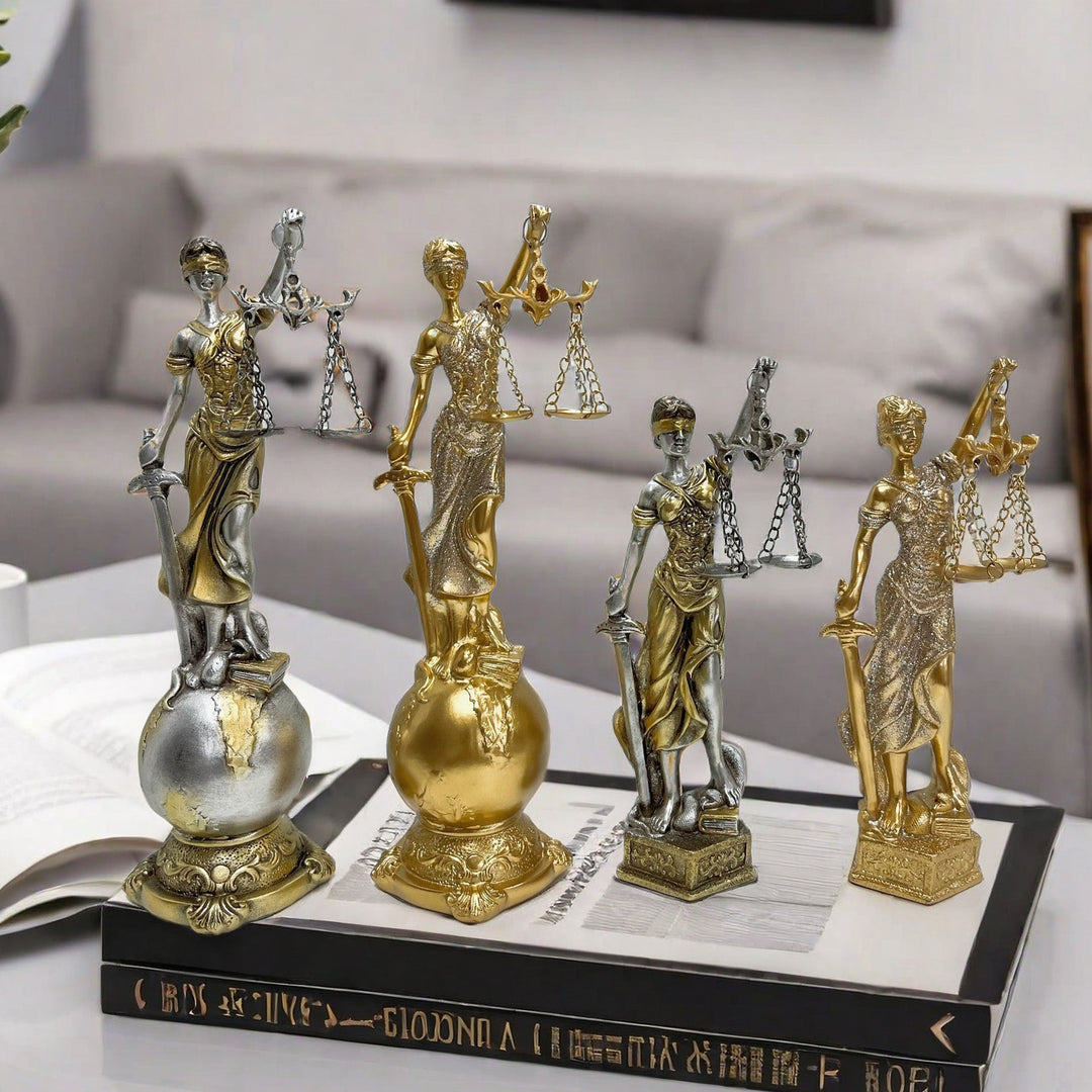 Elegant statue of Justitia in artistic details Kalsten