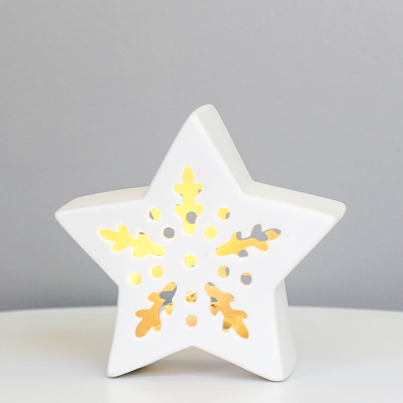 Star-Shaped Decorative Ceramic Candle Holder Kalsten