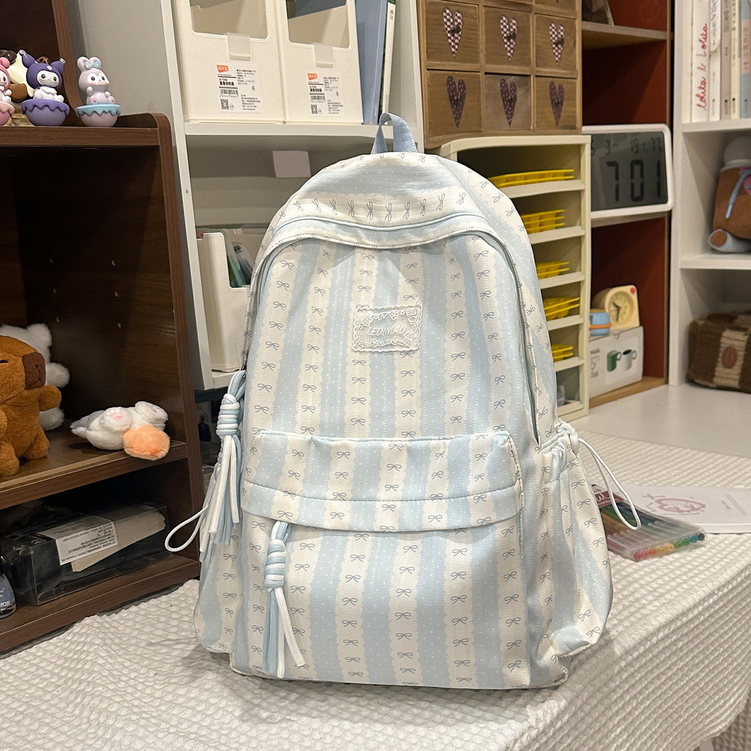 Stylish Decorative Bow-Embellished Backpack Kalsten