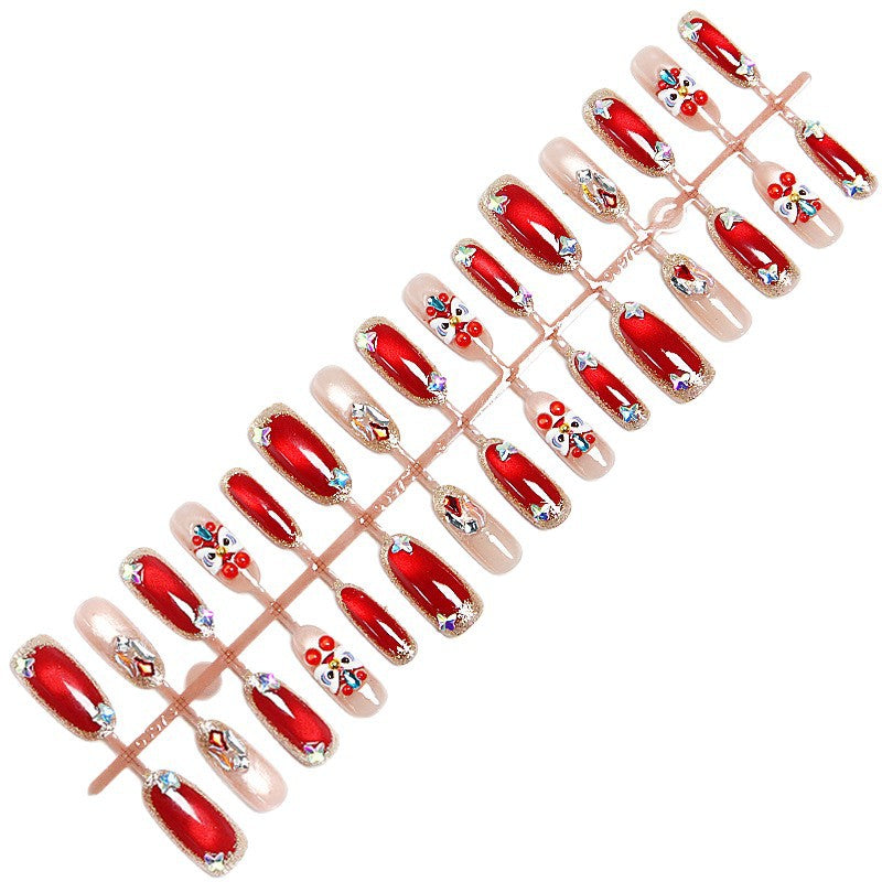 Elegant artificial nails with festive decor Kalsten