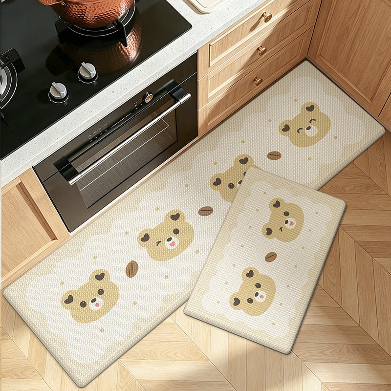 Playful Animal Themed Kitchen Comfort Mat
