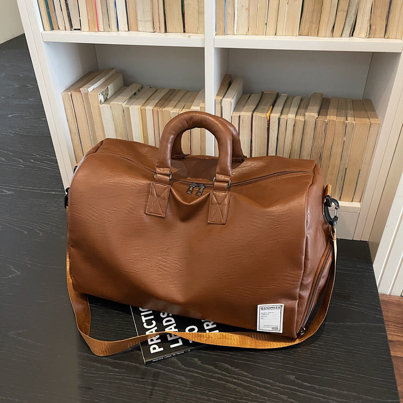 Stylish Leather Travel Duffel Bag Kalsten