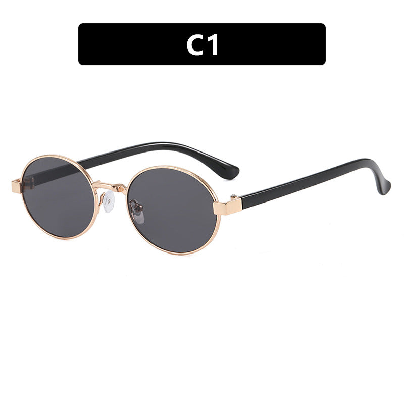Women's round glasses with elegant metal frame and adjustable nose pads Kalsten