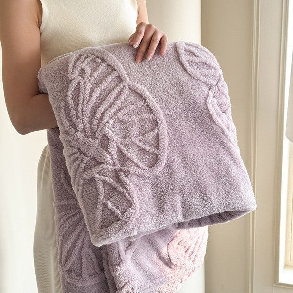 Women's Decorative Butterfly Pattern Throw Blanket