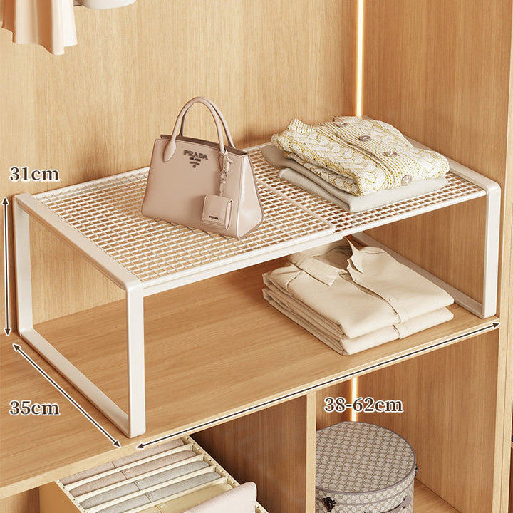 Adjustable Metal Closet Shelf Riser Organizer