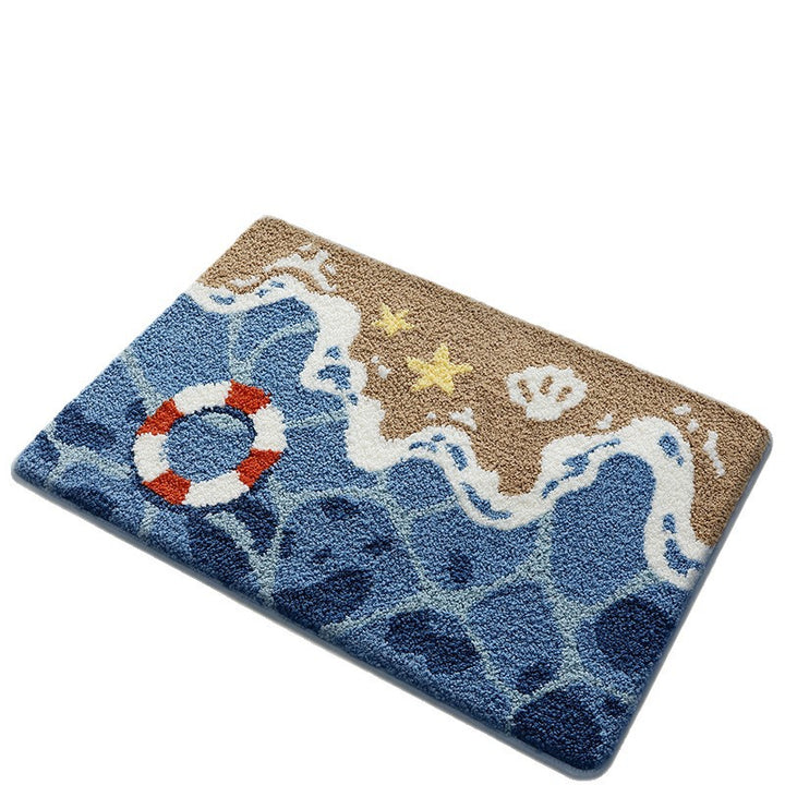 Coastal Beach-Themed Bath Mat Kalsten