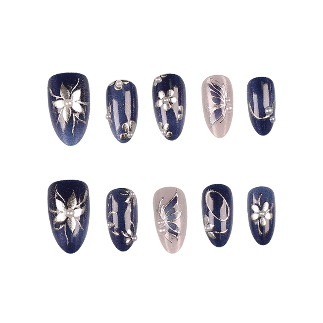 Decorative Press-On Nail Tips Set