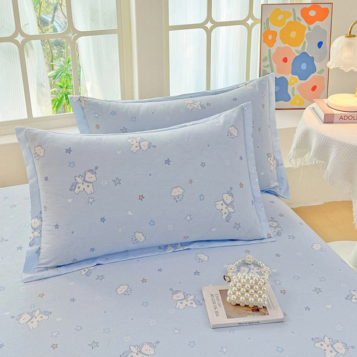 Flower Print Pillowcase Set