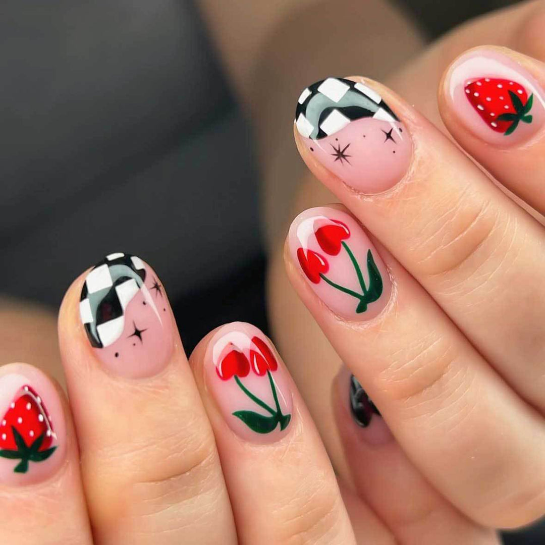 Creative Floral and Fruit Nail Art Kit