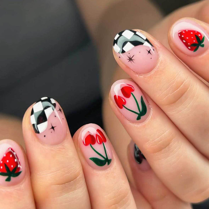 Creative Floral and Fruit Nail Art Kit