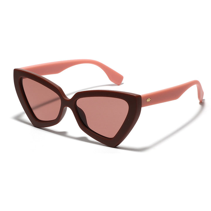 Women's Cat-Eye Sunglasses with Mirrored Lenses and Sturdy Frame Kalsten