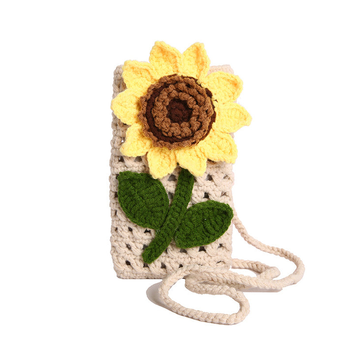 Floral Crocheted Phone Bag