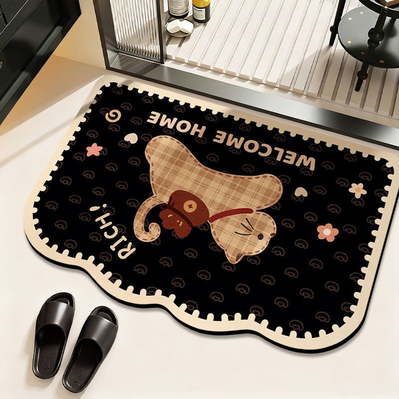 Cat-Themed Decorative Shower Mat