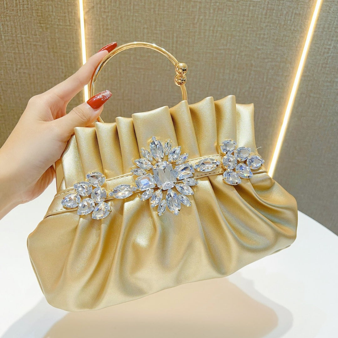 Elegant Ruched Evening Handbag