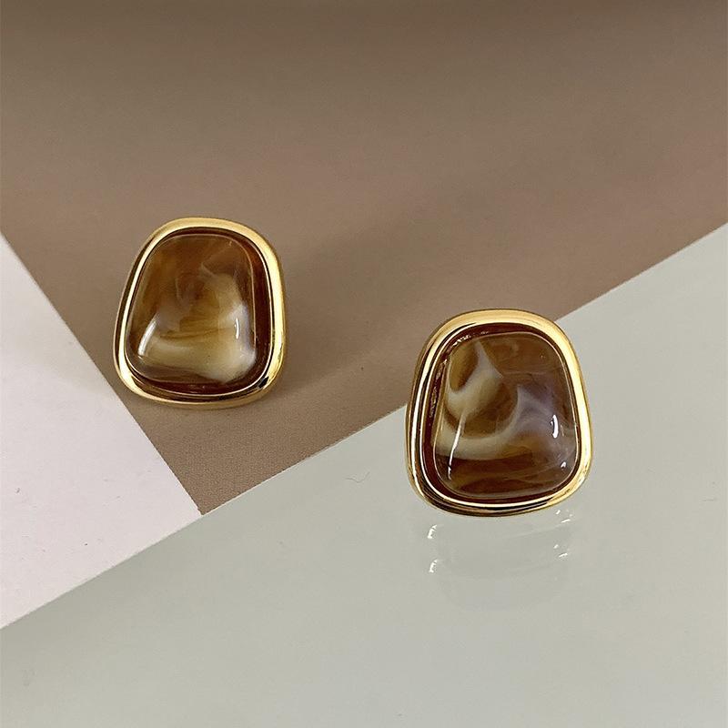 Glamorous earrings with high-quality amber elements Kalsten