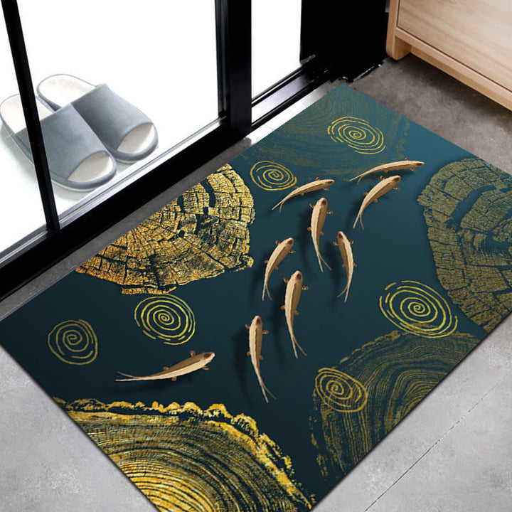 Artistic Fish-Themed Entry Mat