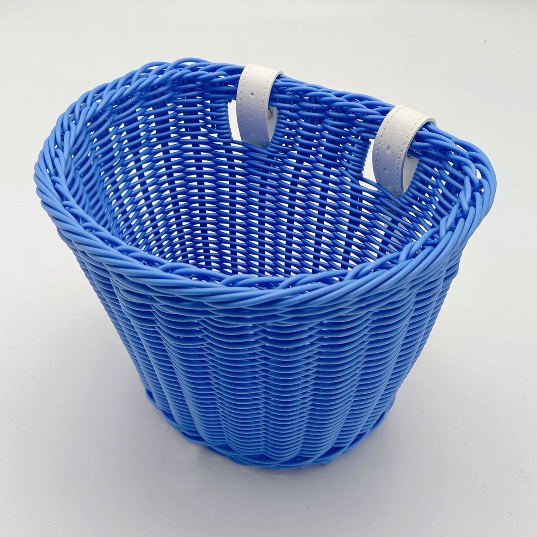 Decorative Woven Storage Basket with Leather Handles Kalsten