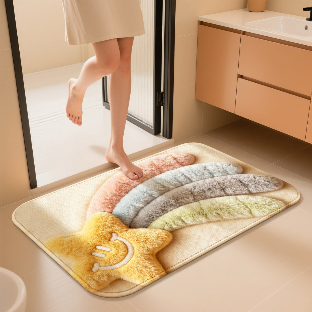 Floral Pattern Bath Mat Kalsten