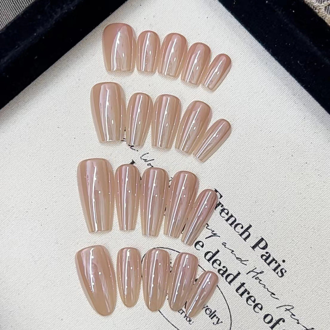 Stylish Glossy Press-On Nail Set Kalsten
