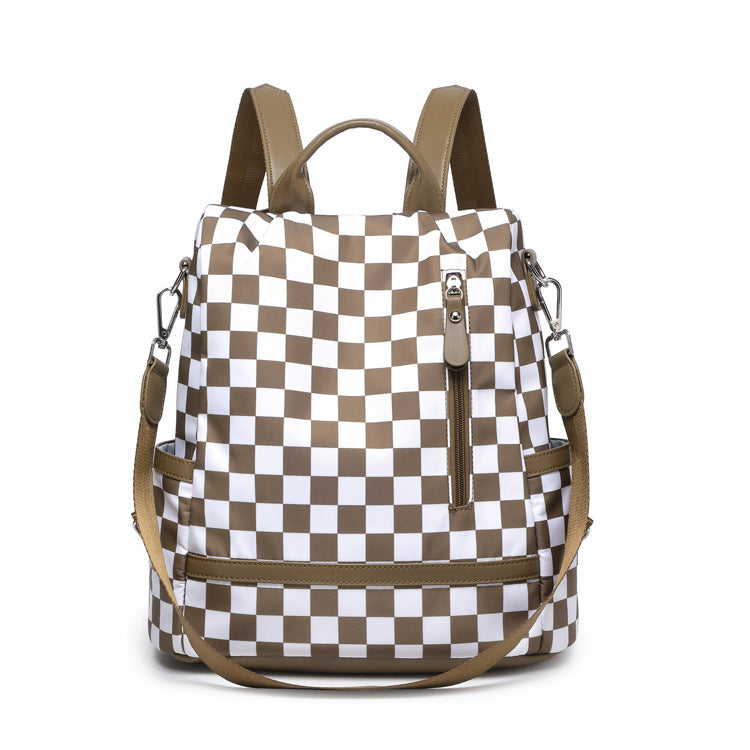 Stylish Checkered Backpack Kalsten