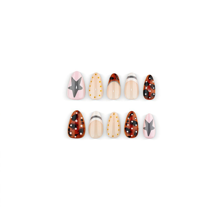 Artificial Nails in Modern Polka Dot Design Kalsten